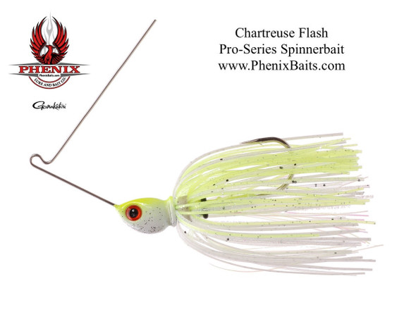 Phenix Pro-Series Custom Spinnerbait - Chartreuse Flash Phenix Pro-Series Custom Spinnerbait - Chartreuse Flash