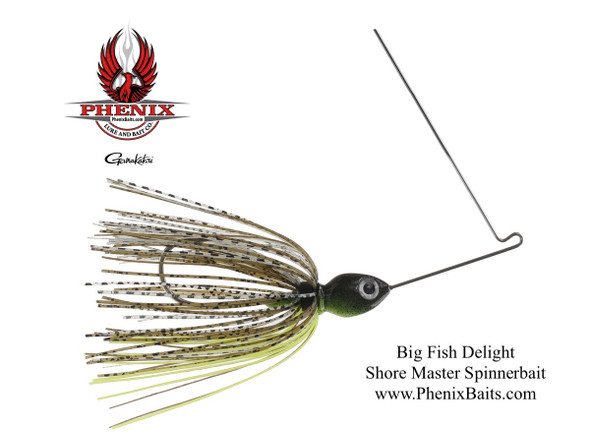 ルアー・フライ MayFactorys HUMPBACK50 Phenix Shore Master Custom Spinnerbait - Big Fish Delight 3/4 oz.