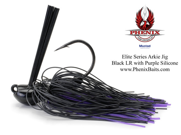 Phenix Elite Series Arkie Jig - Black Living Rubber with Purple Silicone