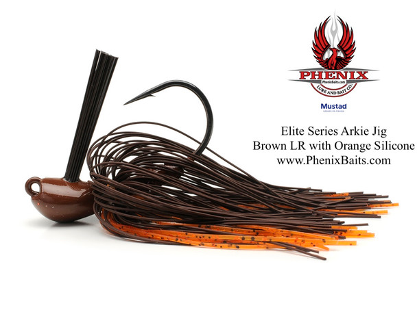 Phenix Elite Series Arkie Jig - Brown Living Rubber with Orange silicone