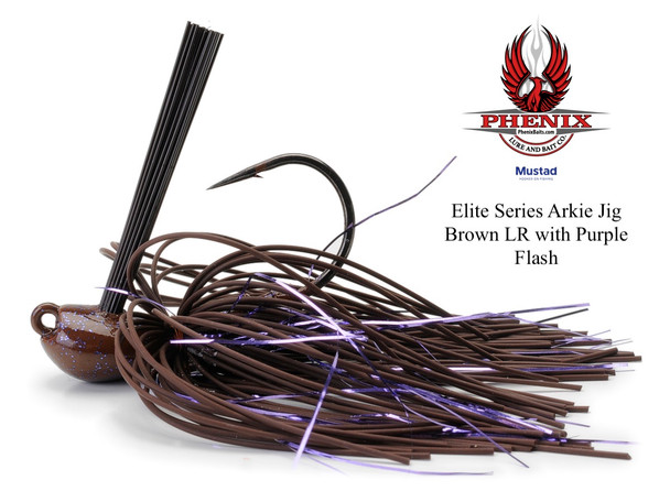 Phenix Elite Series Arkie Jig - Brown Living Rubber with Purple Flash