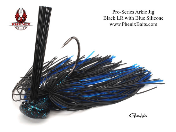 Phenix Pro-Series Arkie Jig - Black Living Rubber with Blue Silicone