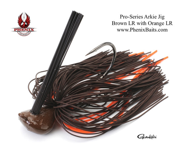 Phenix Pro-Series Arkie Jig - Brown Living Rubber with Orange Living Rubber