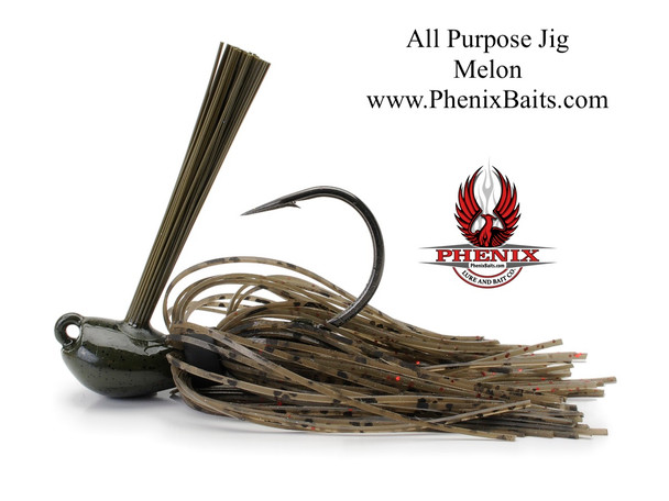 Phenix Elite Series All Purpose Sparkie Jig - Brown Living Rubber with Purple Flash