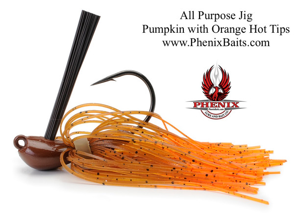 Phenix Elite Series All Purpose Sparkie Jig - Pumpkin with Orange Hot Tips