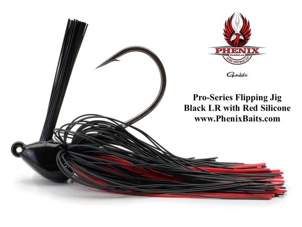 Phenix Pro-Series Flipping Jig - Black Living Rubber with Red Silicone