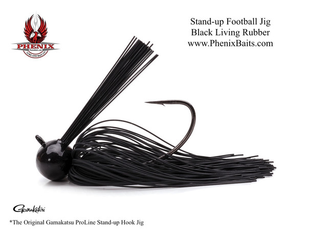 Phenix ProLine Stand-up Football Jig - Black Living Rubber