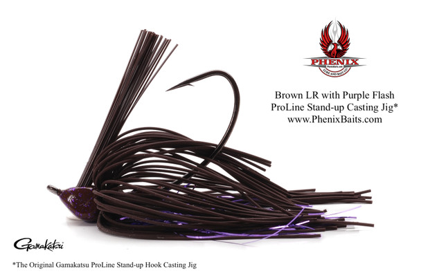 Phenix ProLine Stand-up Casting Jig - Brown Living Rubber with Purple Flash