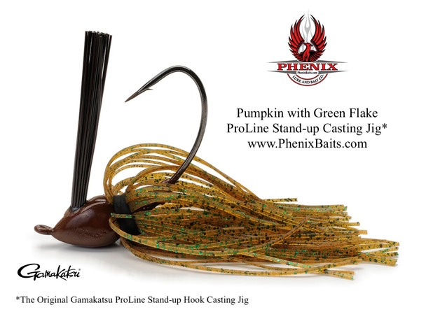 Phenix ProLine Stand-up Casting Jig - Pumpkin with Green Flake