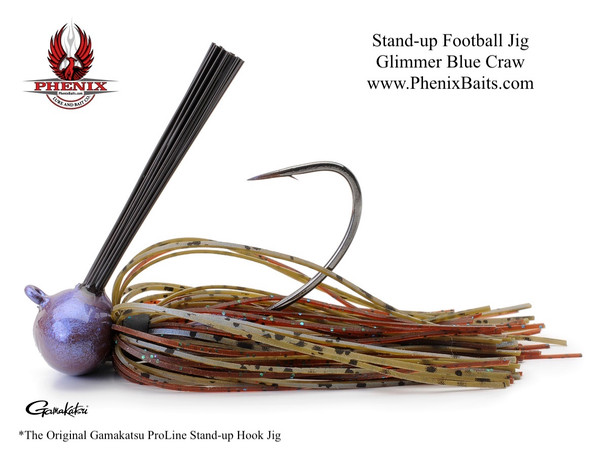 Phenix ProLine Stand-up Football Jig - Glimmer Blue Craw