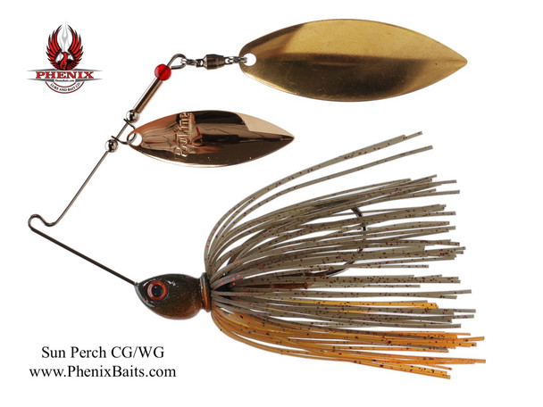 Pro-Series Spinnerbait - Sun Perch with Double Willow Gold Blades (Lake Fork Special)