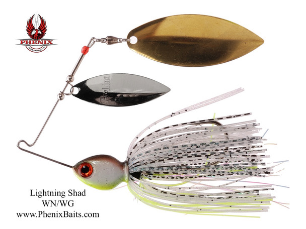 Pro-Series Spinnerbait - Lightning Shad with Willow Nickel and Willow Gold Blades