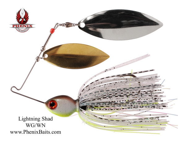 Pro-Series Spinnerbait - Lightning Shad with Willow Gold and Willow Nickel Blades