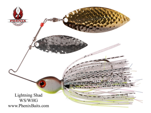 Pro-Series Spinnerbait - Lightning Shad with Willow Silver and Willow Hammered Gold Blades