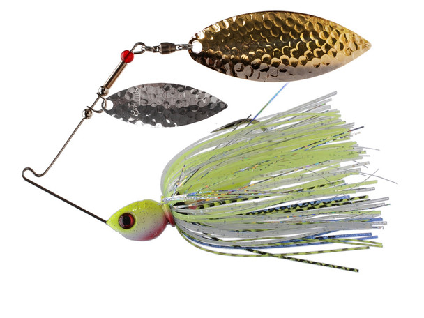 Pro-Series Spinnerbait - Chartreuse Shad with Willow Silver and Willow Hammered Gold Blades