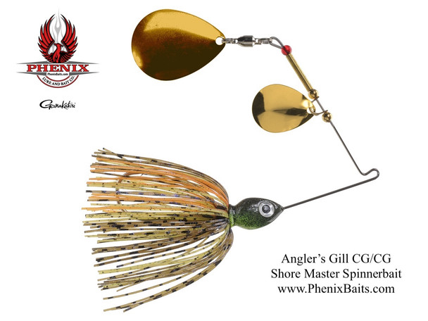 Shore Master Spinnerbait - Angler's Gill with Double Colorado Gold Blades