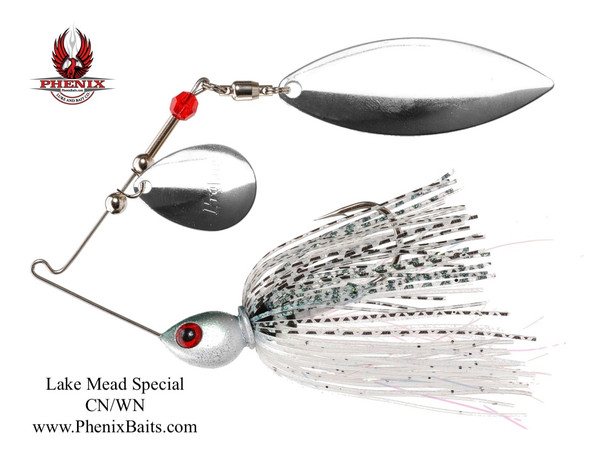 Phenix Pro-Series Spinnerbait - Western Shad (Lake Mead Special) with Colorado Nickel and Willow Nickel Blades