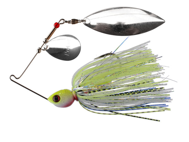 Phenix Pro-Series Spinnerbait - Chartreuse Shad with Colorado Nickel and Willow Nickel Blades