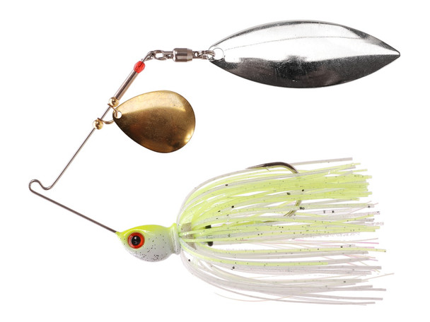Phenix Pro-Series Spinnerbait - Chartreuse Flash with Colorado Gold and Willow Nickel Blades