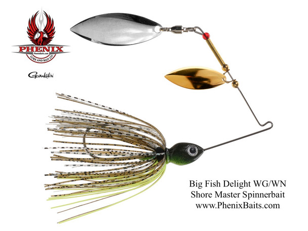 Shore Master Spinnerbait - Big Fish Delight with Willow Gold and Willow Nickel Blades