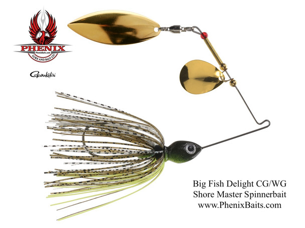 Phenix Shore Master Spinnerbait - Big Fish Delight with Colorado Gold and Willow Gold Blades