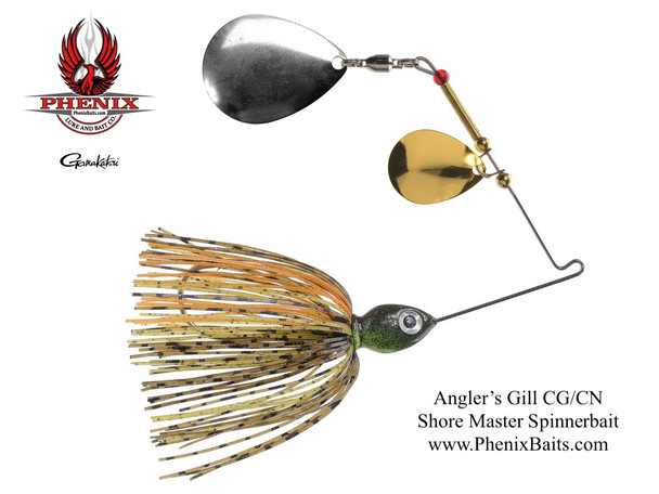Phenix Shore Master Spinnerbait - Angler's Gill with Colorado Gold and Colorado Nickel Blades