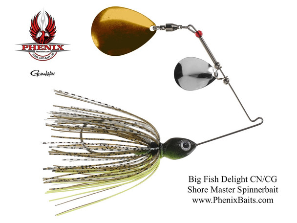 Phenix Shore Master Spinnerbait - Big Fish Delight with Colorado Nickel and Colorado Gold Blades