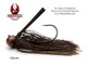 Pro-Series Football Jig - Brown Living Rubber with Dark Green Pumpkin Silicone