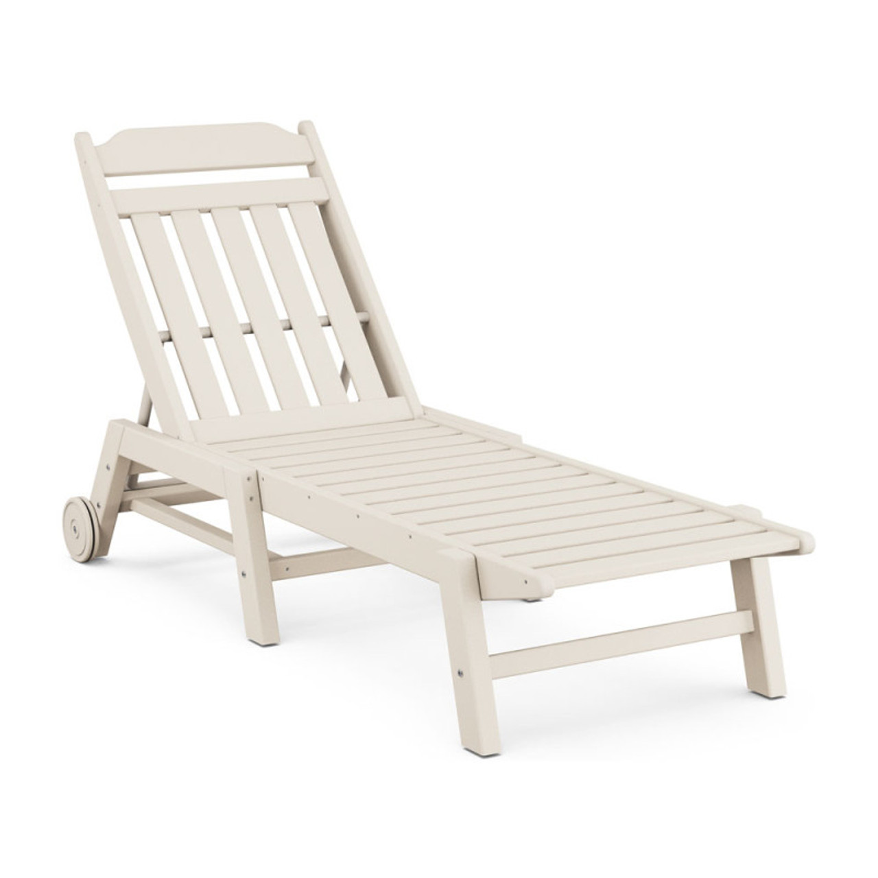 Polywood Country Living Chaise Lounge with Wheels AuthenTEAK