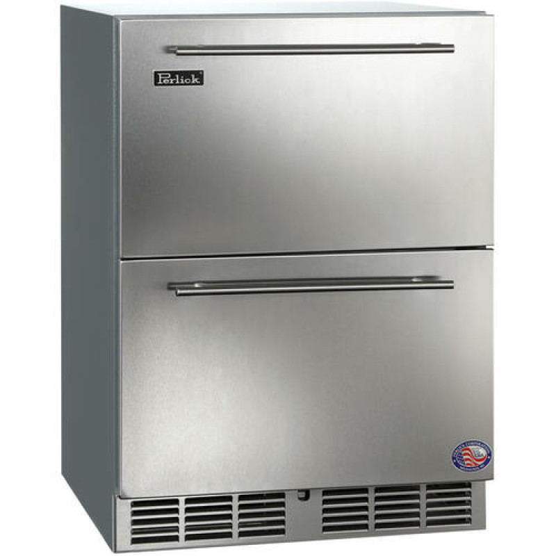 Perlick 24" CSeries Outdoor Refrigerator with Drawers AuthenTEAK