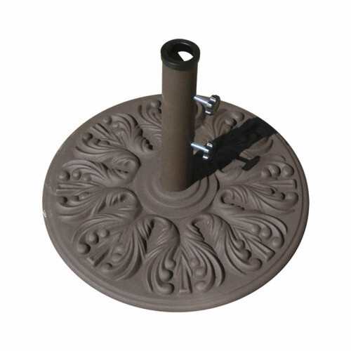Galtech Round 40 lb. Cast Iron Umbrella Base AuthenTEAK