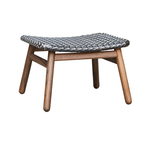 Jensen Outdoor Nest Viro Fiber Woven Ottoman | AuthenTEAK