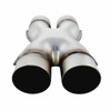 DEA Stainless Steel Exhaust X-Pipe (Kiss Crossover) Pressed 3 Inch 76mm