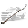 DEA 3 Inch Full Stainless Exhaust With Cat No Muffler To Suit Nissan Navara D23 NP300 2.3L