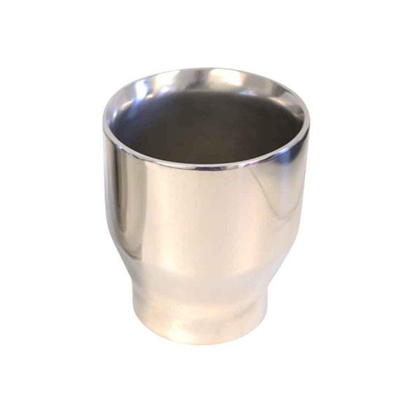 DEA Exhaust Tip Straight Cut Inner Cone 2.5" In - 3.5" Out 5" Long 304 Stainless