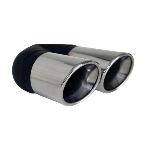 DEA Exhaust Tip Angle Rolled Inner Cone 2.25 Inch In Dual 80mm Out LHS 304 Stainless