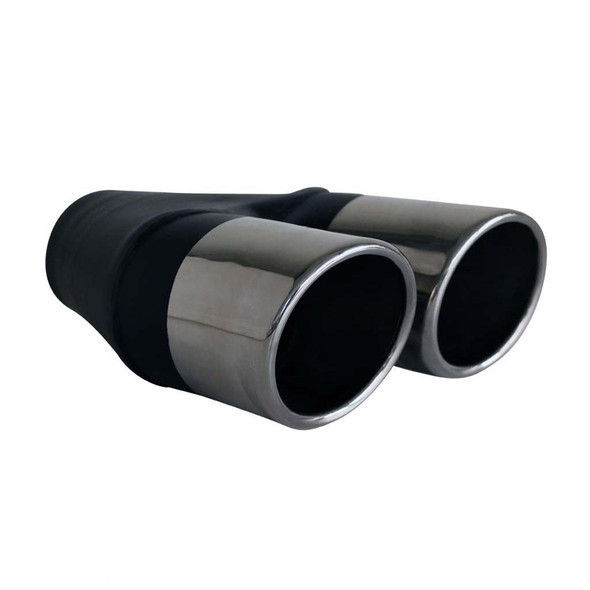 DEA Exhaust Tip Angle Rolled In 3 Inch In Dual 3.5 Inch Out 9 Inch Long LHS 304ss