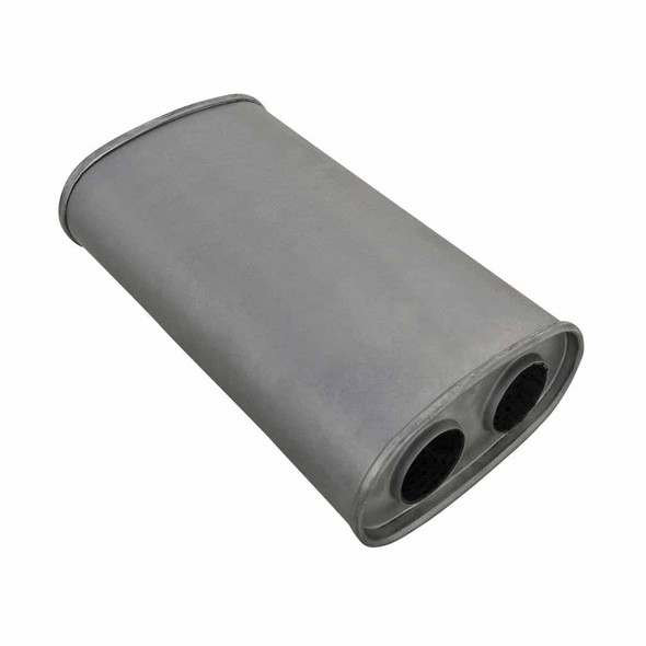 DEA 2" Universal Car Muffler 8" x 4" - 14" Long Dual In/Out Glass Packed No Stubs