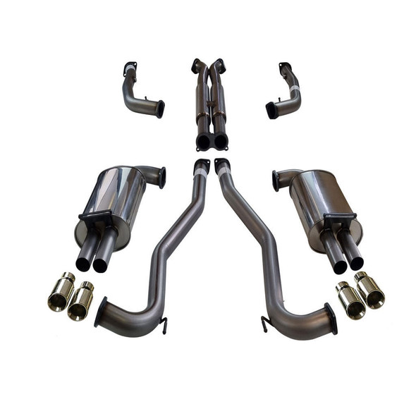 XPS By Exhaust Systems Australia Xps Commodore VE VF Sedan Wagon Twin 3Inch Stainless Cat Back Exhaust Angle Tips