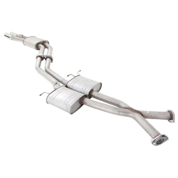 Xforce Commodore VT VX VY VZ Sedan Twin 2.5 Inch Catback Exhaust Varex Rear - Raw 409