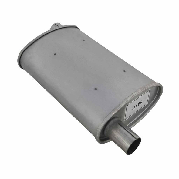 DEA 1.5" Universal Car Muffler 8" x 4" Oval 12" Long Tripleflow Offset/Offset