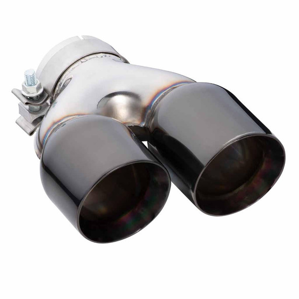 DEA Exhaust Tip Y-Piece Inner Cone 3 Inch In - Dual 3.5 Inch Out 9" Long LHS 304SS