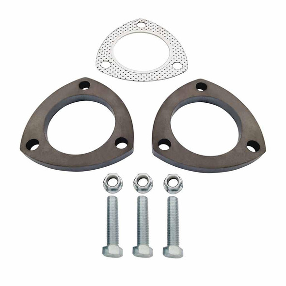 DEA Exhaust Flange Plate Kit 63.5mm 2.5 Inch With Gaskets Nuts And Bolts 10mm Thick 3 Bolt