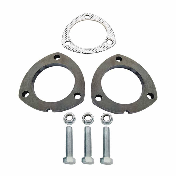 DEA Exhaust Flange Plate Kit 72mm 2.83 Inch With Gaskets Nuts And Bolts 10mm Thick 3 Bolt