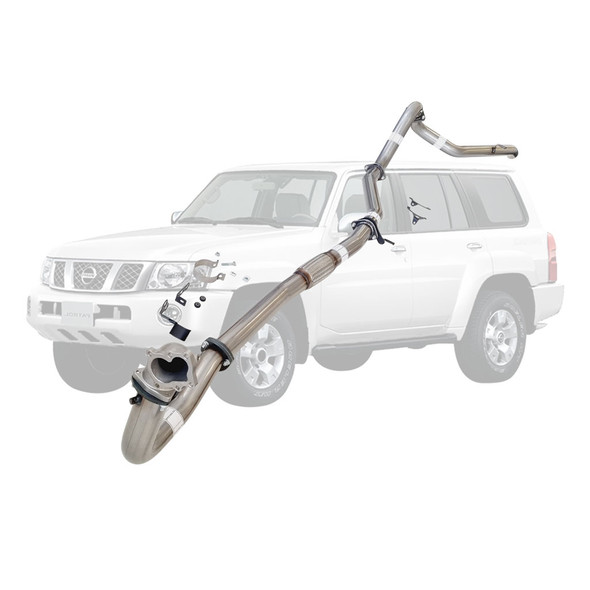 Nissan Patrol Gu Td42 Wagon 3" Stainless Turbo Back Exhaust With Stainless 304 Cast Dump Pipe & Pipe Only