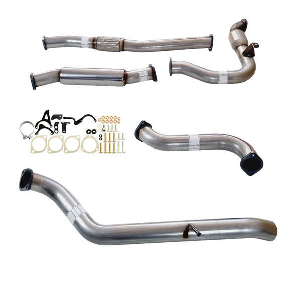 3 Inch Turbo Back Stainless Exhaust With Cat And Hotdog For Nissan Patrol Y61 GU 3L ZD30 Wagon