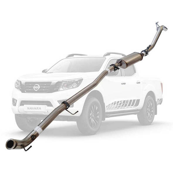 Nissan Navara NP300 D23 2015 On 3 inch Turbo Back Stainless Exhaust System With Muffler No Cat