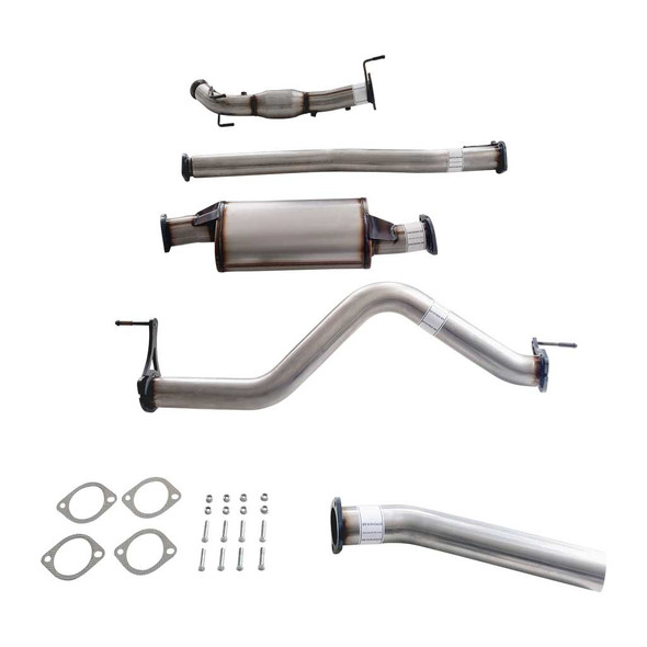 3 Inch Turbo Back Stainless Exhaust With Muffler And Cat To Suit Nissan Navara D23 NP300 2.3L