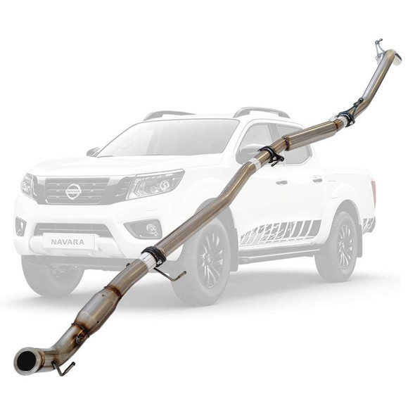 DEA 3 Inch Full Stainless Exhaust With Hotdog And Cat To Suit Nissan Navara D23 NP300 2.3L