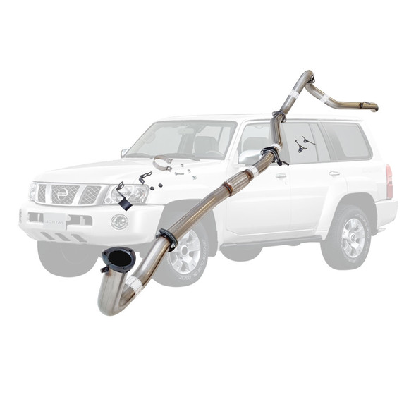 Nissan Patrol GU 4.2L Wagon 3" Stainless Steel Exhaust - Dump Pipe Back With Pipe Only (NO Dump Pipe)